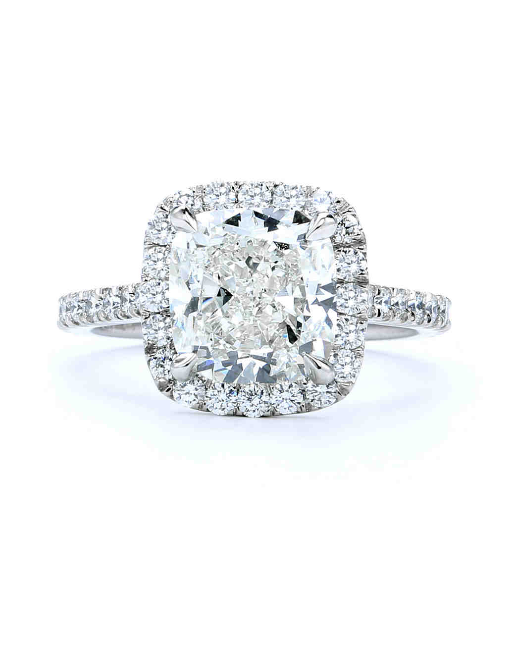  Cushion  Cut  Diamond Engagement  Rings  Martha Stewart Weddings 