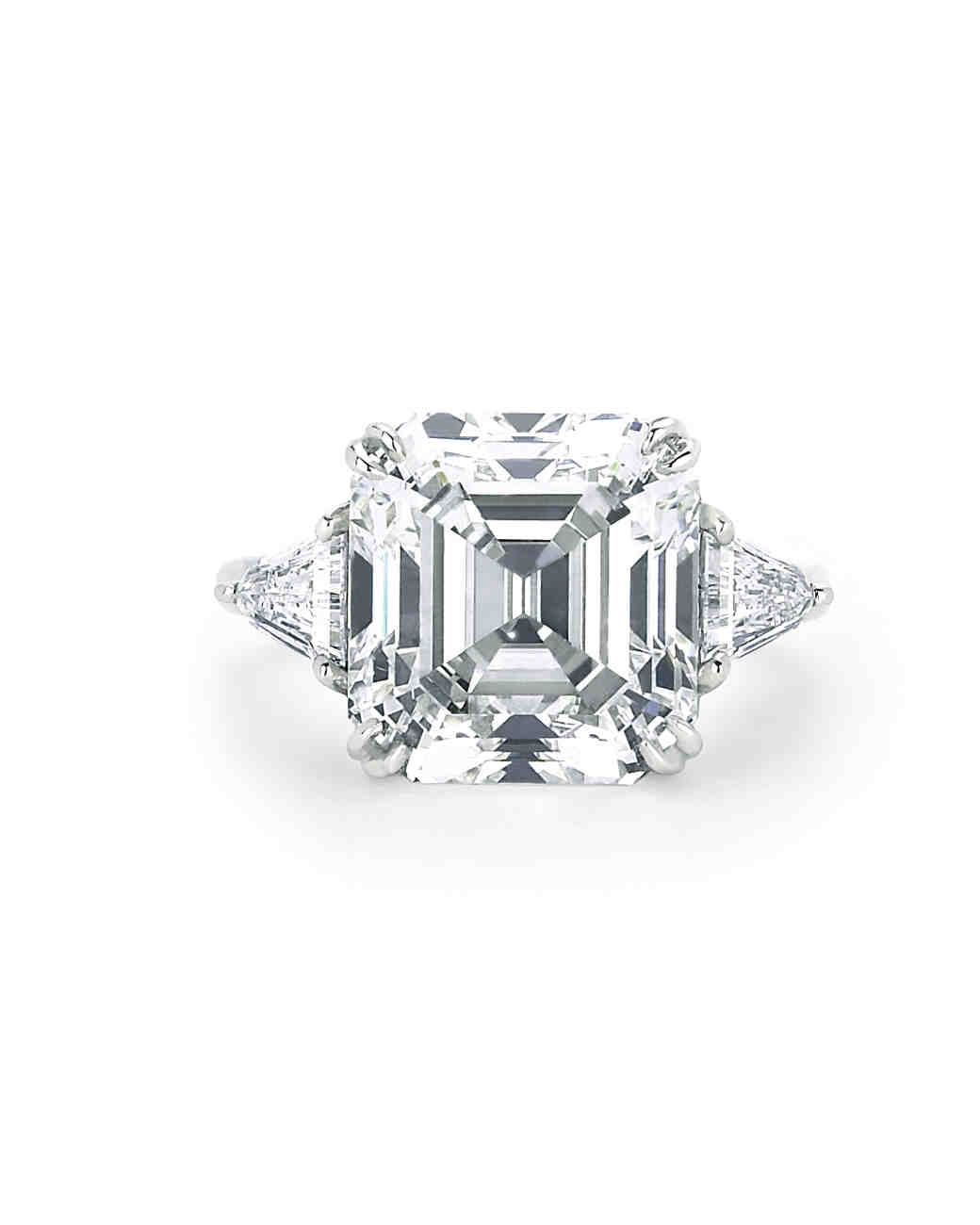 Asscher-Cut Diamond Engagement Rings | Martha Stewart Weddings