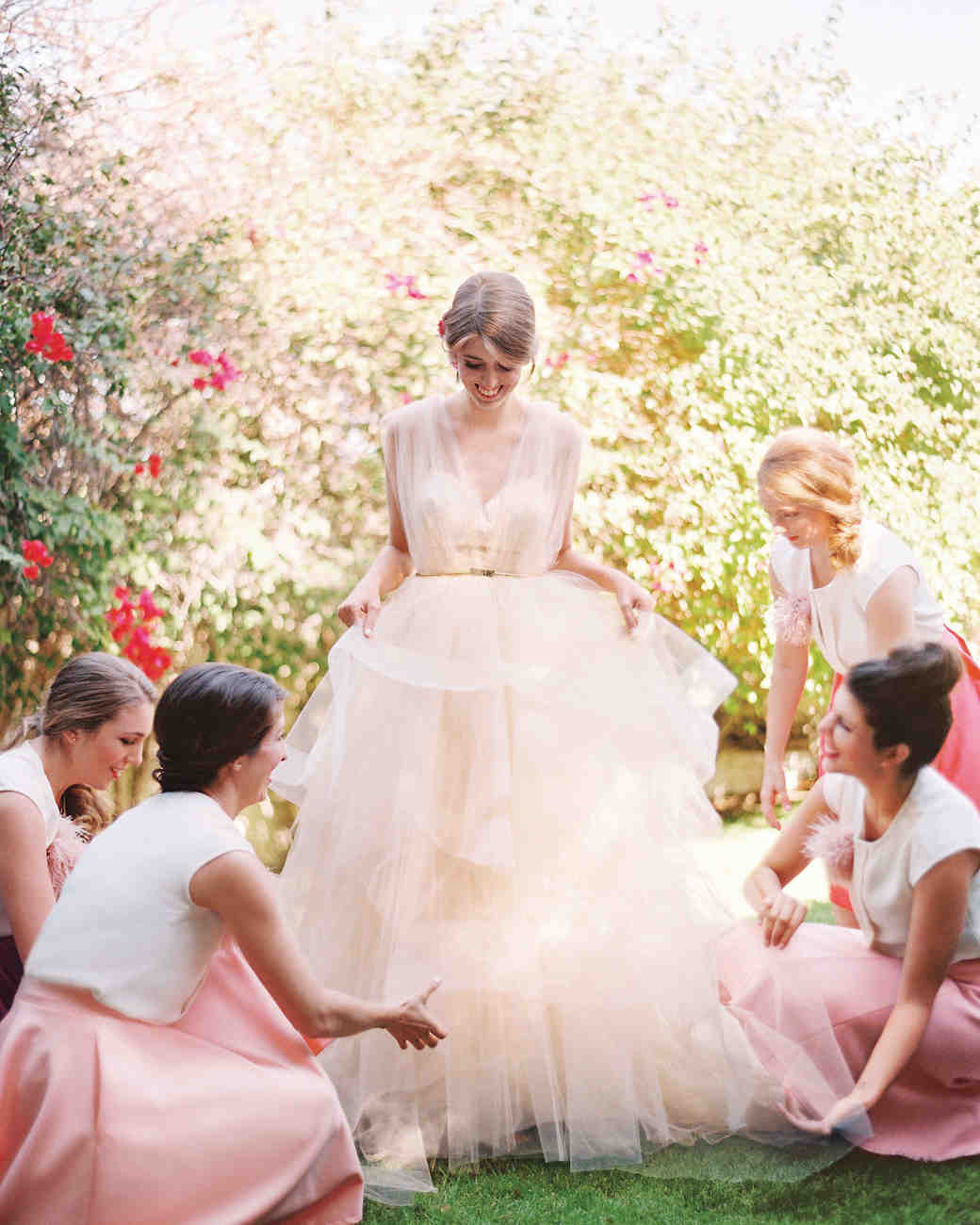 16 Pretty In Pink Wedding Dresses Martha Weddings