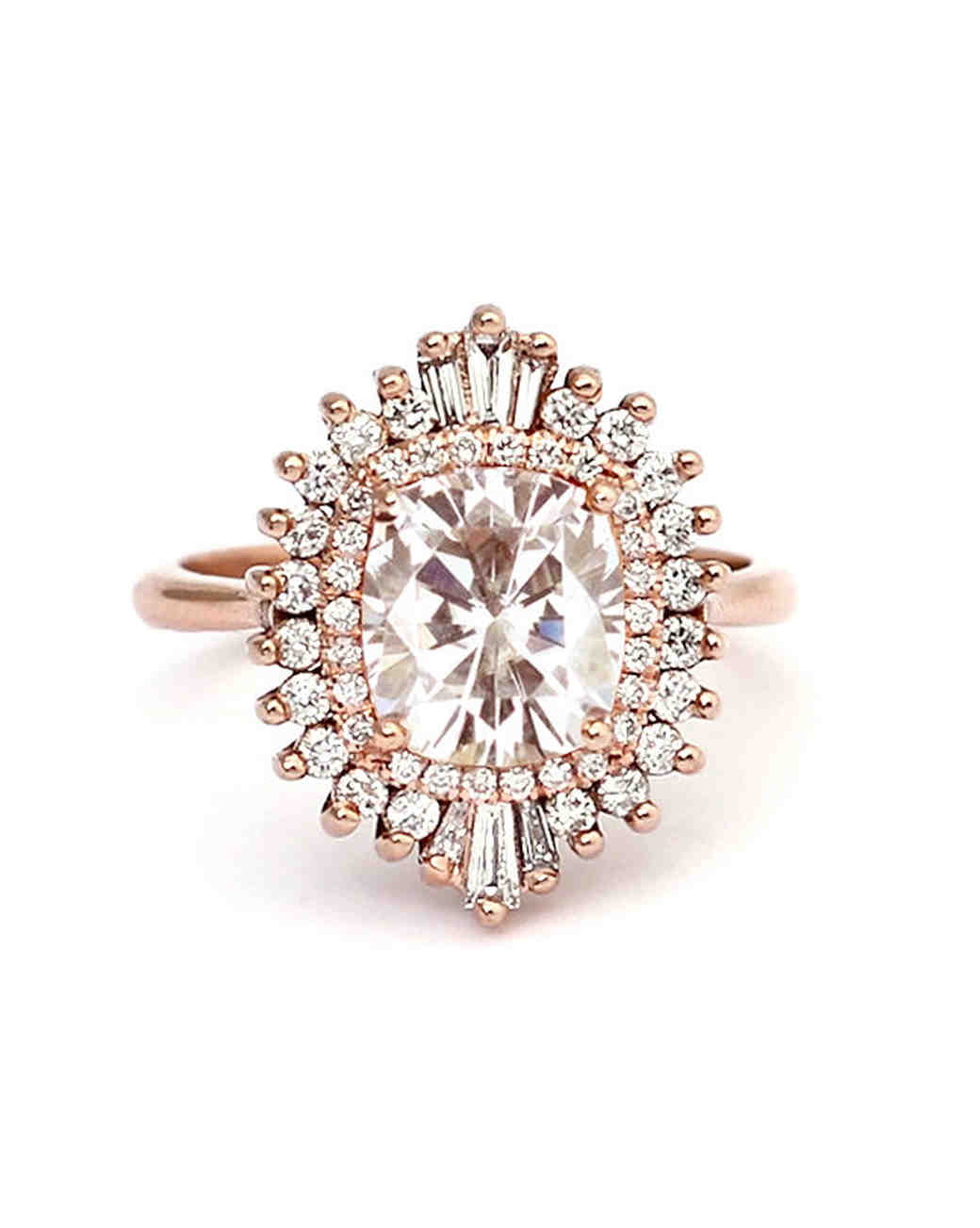 Cushion-Cut Diamond Engagement Rings | Martha Stewart Weddings