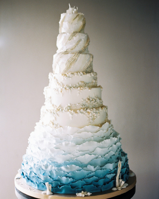 30 Amazing Beach Wedding Cakes Martha Stewart Weddings