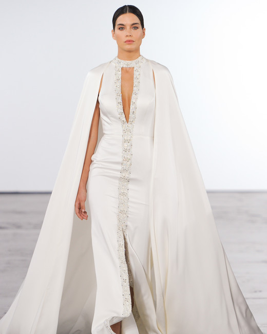 Dennis Bo For Kleinfeld Fall 2018 Wedding Dress Collection Dennis Bo Wedding Dress Long Sheath High Neck