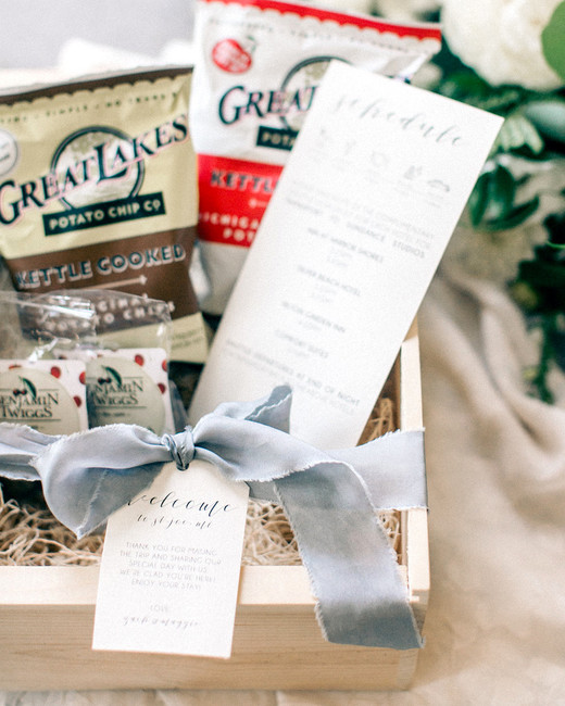 This Couple Made It Official With An Organic Vintage Wedding In Maggie Zach Wedding Welcome Box