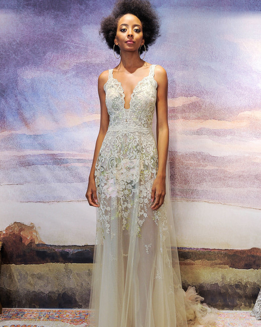 Claire Pettibone Fall 2018 Wedding Dress Collection Martha Claire Pettibone Lace With Straps Wedding Dress Fall 2018