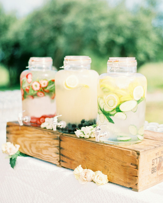57 Summer Wedding Ideas You Ll Want To Steal Martha Weddings Jars Of Flavored Water