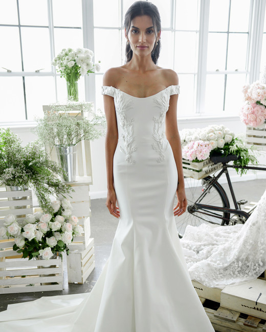 Marchesa Notte Fall 2018 Wedding Dress Collection Martha Marchesa Notte Off The Shoulder Mermaid Bridal Wedding Dress Fall2018