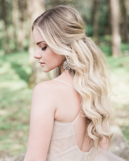 Half Up Half Down Wedding Hairstyles We Love Martha Stewart Weddings