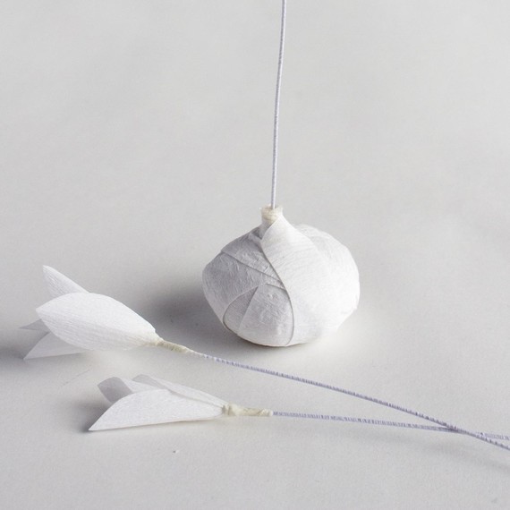 Crepe Paper Bulbs and Flowers - Step 5