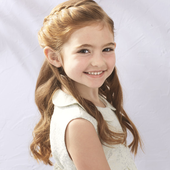 Flower Girl's Braided Half-Up-Half-Down Hairstyle  Martha 