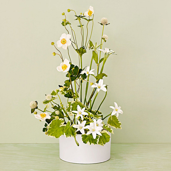 ikebana centerpiece with japanese anemone ikebana centerpiece with japanese anemone