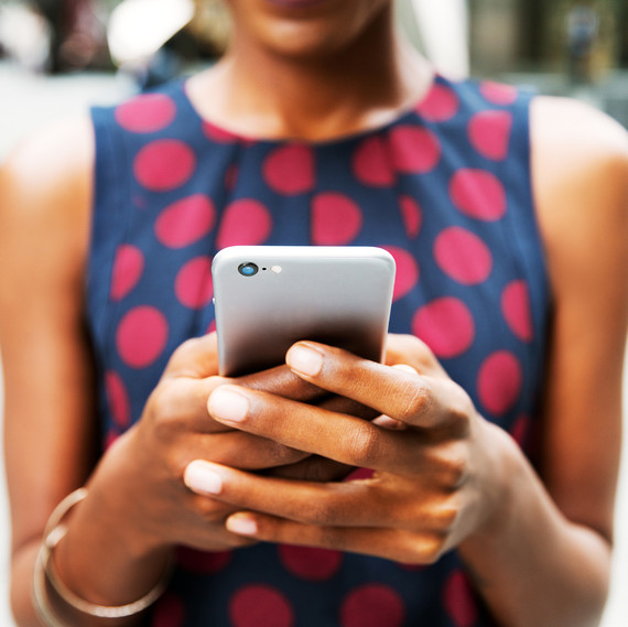 Woman Using Cell Phone Woman Using Cell Phone