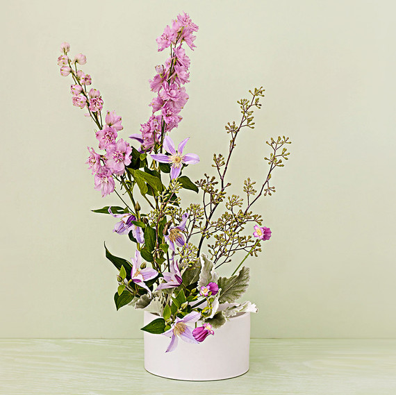 ikebana centerpiece with delphinium ikebana centerpiece with delphinium