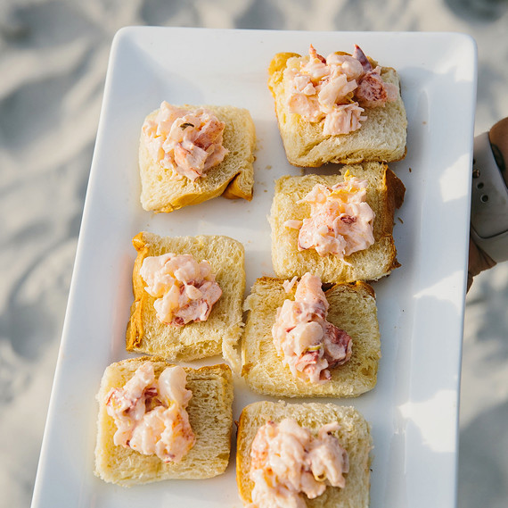 mini lobster rolls on platter mini lobster rolls on platter