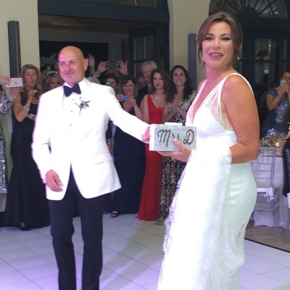 Former husband and wife: Tom D'Agostino and Luann de Lesseps at their wedding ceremony