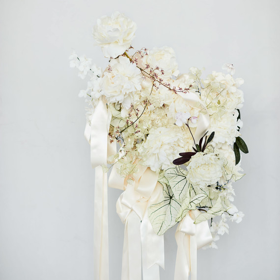 ribbon white bouquet ribbon white bouquet