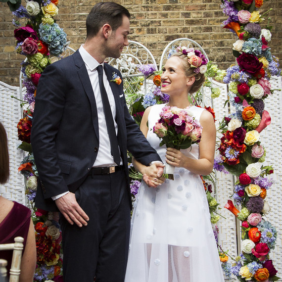 British designer Sophia Webster on her wedding day British designer Sophia Webster on her wedding day