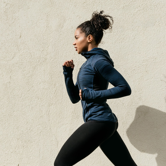 Woman Running, Working Out Outside Woman Running, Working Out Outside