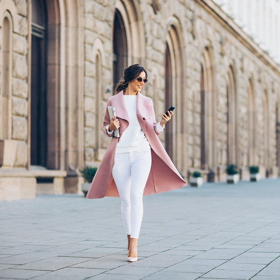 woman using cell phone