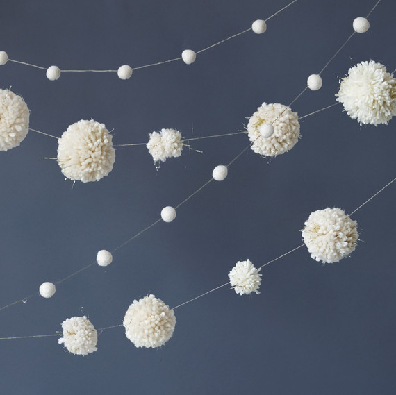 pom pom garland gray pom pom garland gray