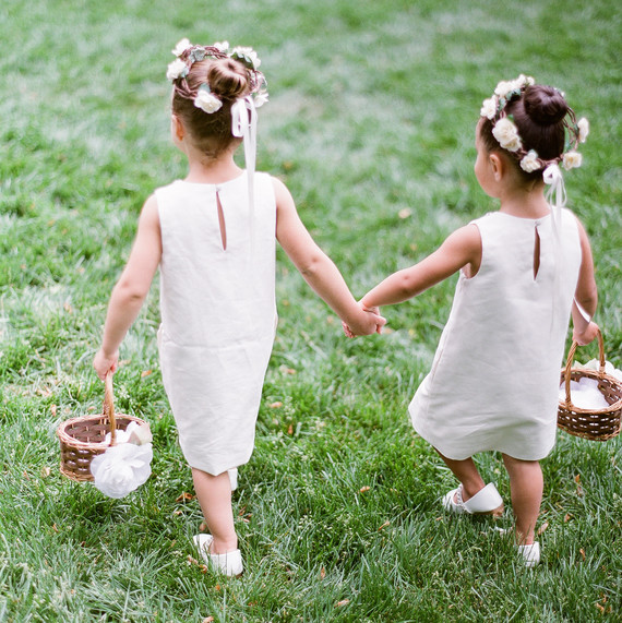 Flower Girl Bun Hairstyle with Flower Crown Flower Girl Bun Hairstyle with Flower Crown