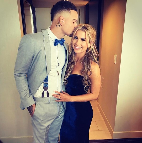 Country singer Kane Brown and fiancee Katelyn Jae before the ACM Awards Country singer Kane Brown and fiancee Katelyn Jae before the ACM Awards