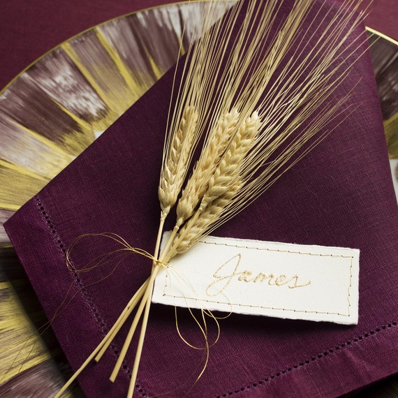 DIY Gold Leaf Place Card Final