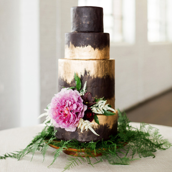 brown-and-gold wedding cake brown-and-gold wedding cake