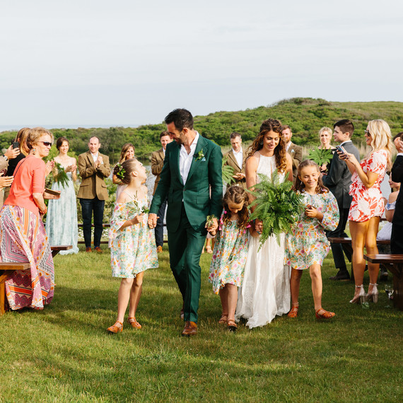 molly ed wedding recessional family bride groom daughters molly ed wedding recessional family bride groom daughters