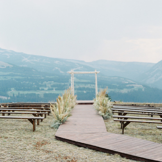 Yellowstone Club’s helicopter pad wedding ceremony Yellowstone Club’s helicopter pad wedding ceremony