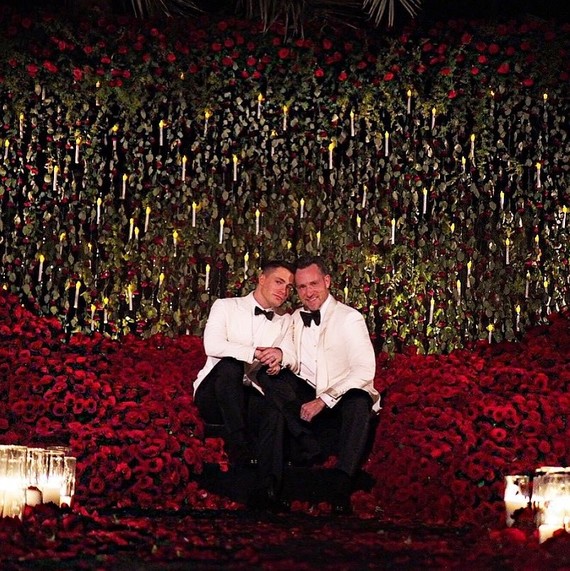 Colton Haynes and Jeff Leatham at Wedding Colton Haynes and Jeff Leatham at Wedding