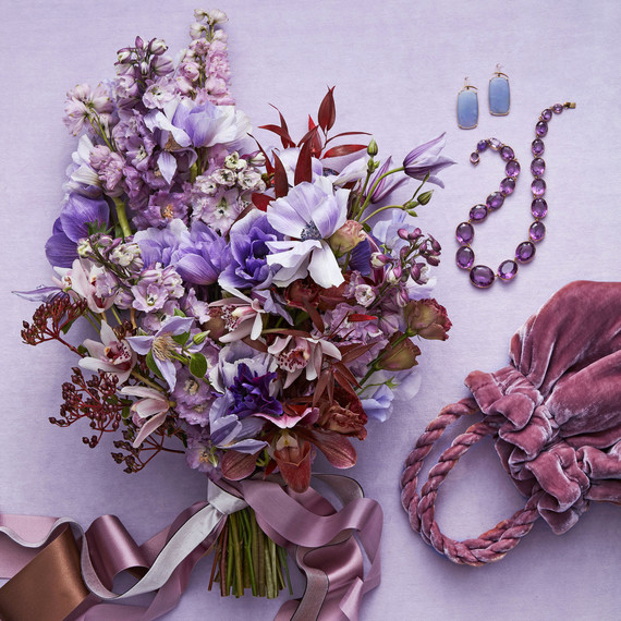 purple bouquet and accessories purple bouquet and accessories