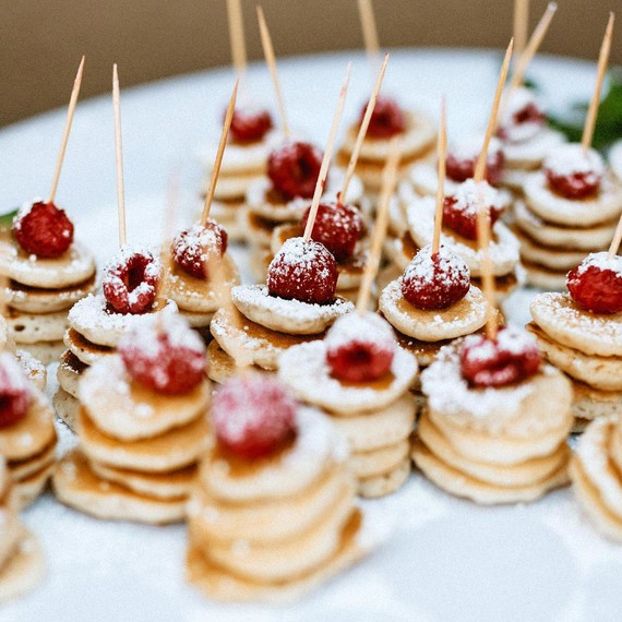 How To Plan The Perfect Brunch Wedding Martha Weddings Wedding Brunch Ideas Mini Pancakes 0416 Jpg