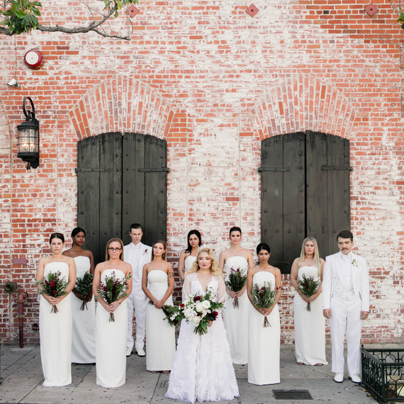 chic bridesmaids simple column white attire chic bridesmaids simple column white attire