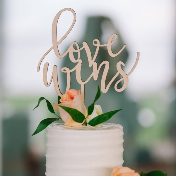 Love Wins Wedding Cake Topper Love Wins Wedding Cake Topper