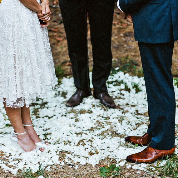 amy nick wedding ceremony petals feet amy nick wedding ceremony petals feet