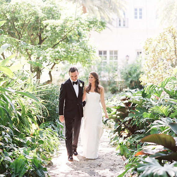 cat denis wedding walking along garden path cat denis wedding walking along garden path