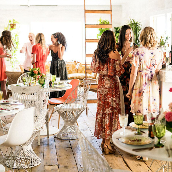 kara bridal shower guests mingling kara bridal shower guests mingling