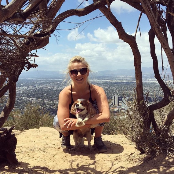 Brooks Laich Instagram photo of fiancee Julianne Hough on a hike Brooks Laich Instagram photo of fiancee Julianne Hough on a hike