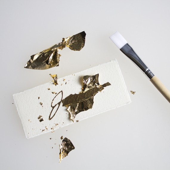 DIY Gold Leaf Place Card Step 3