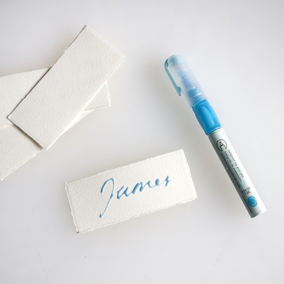 DIY Gold Leaf Place Card Step 1