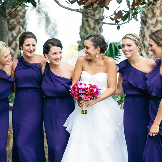 The Best Bridesmaid S Dress Colors For Fall Weddings Martha Amethyst Bridesmaid Dresses