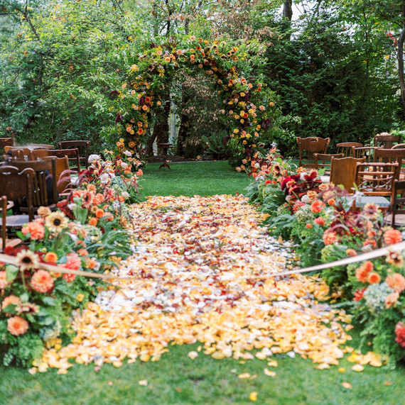 floral and woodland themed ceremony aisle decor floral and woodland themed ceremony aisle decor