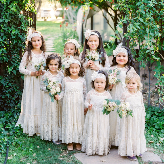 flower girls under arch flower girls under arch