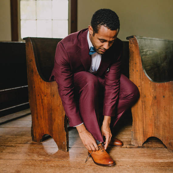 Burgundy suit Burgundy suit
