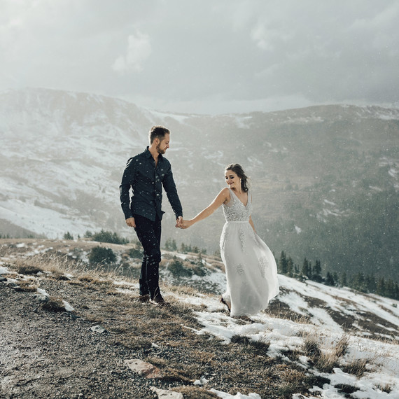 couple in snow couple in snow