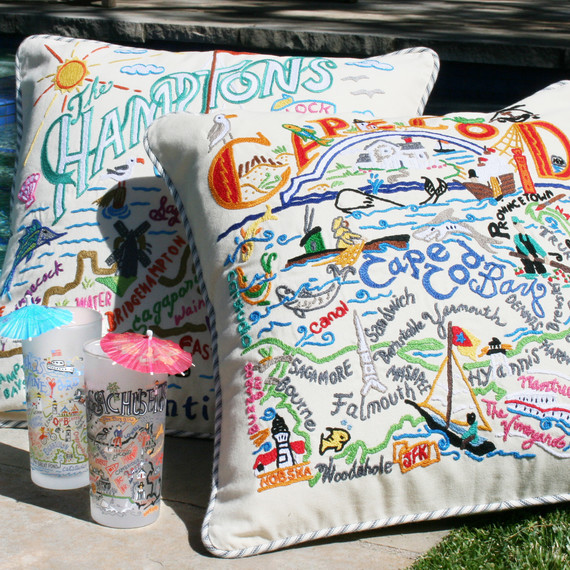 Catstudio Location Pillows and Glassware Catstudio Location Pillows and Glassware