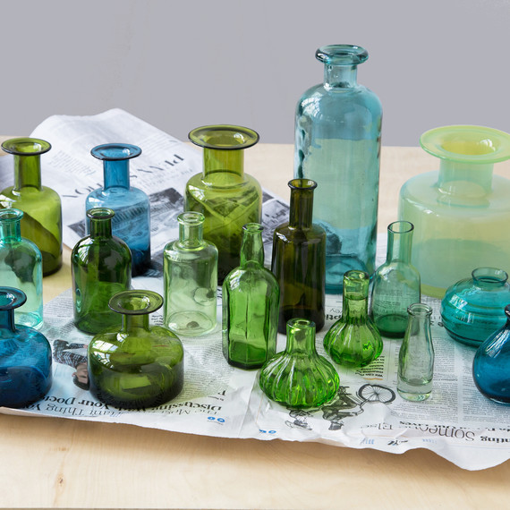 Mismatched Colored Vases Mismatched Colored Vases