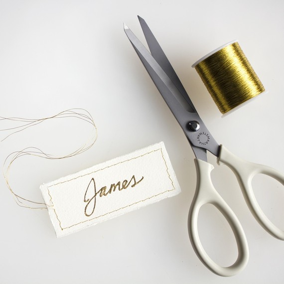 DIY Gold Leaf Place Card Step 4
