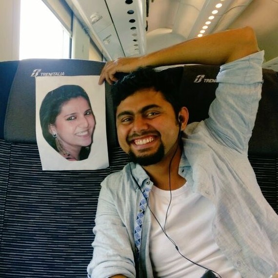 Faizan Patel on Honeymoon with Photo of Wife Sana Faizan Patel on Honeymoon with Photo of Wife Sana