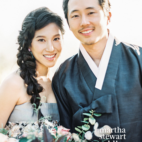 steven yeun walking dead wedding couple portrait steven yeun walking dead wedding couple portrait